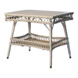 Antique Wicker Table For Sale
