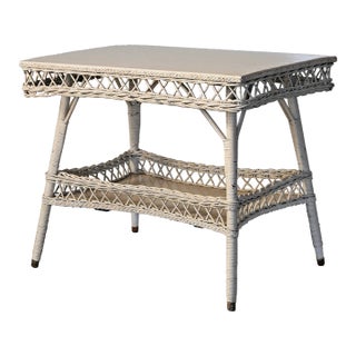 Antique Wicker Table For Sale