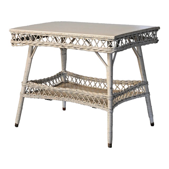 Antique Wicker Table For Sale