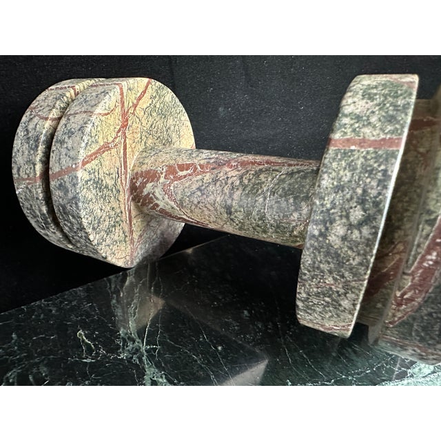 Tom Dixon Tom Dixon "Rock" Green Marble Dumbbell Weight / Paperweight (2.5kg) For Sale - Image 4 of 13