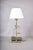 Brass Balance Scale Table Lamp with Drawer Base and Pleated Shade, 1950s For Sale - Image 4 of 14