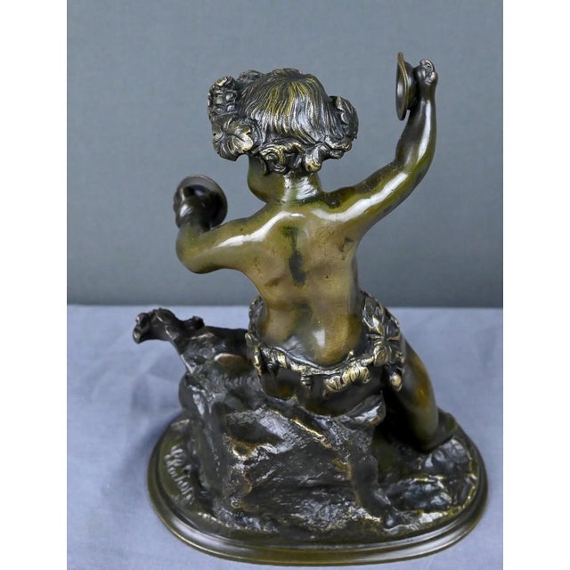 After Clodion, Bacchus with Cymbals, Late 19th Century, Bronze For Sale - Image 10 of 18