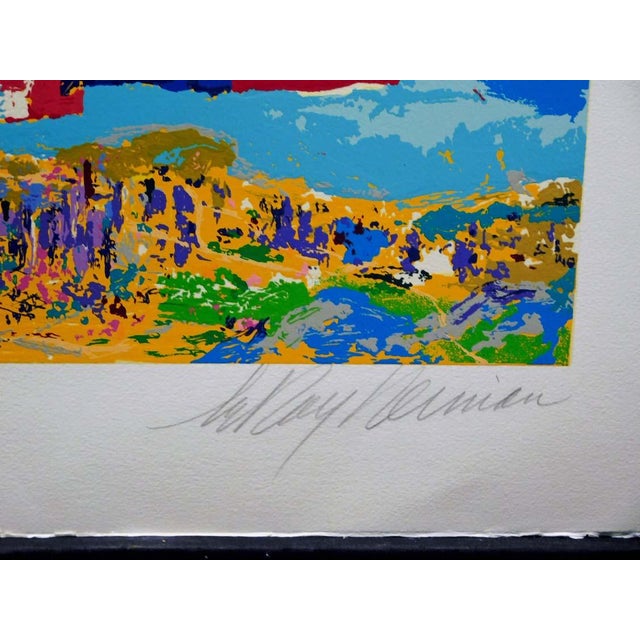 Paper LeRoy Neiman "American Gold" Hand Signed & # Serigraph Sports Olympic Unframed For Sale - Image 7 of 7