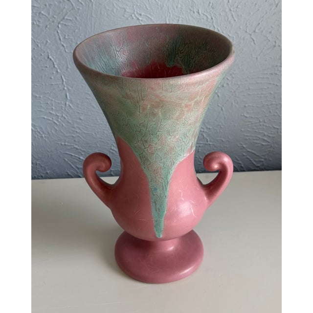 1940s Camark Pottery Double-Handled Vase For Sale - Image 5 of 12