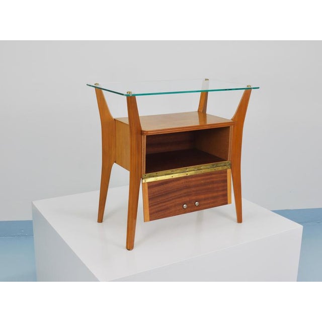 Maple and Walnut Nightstand by by Osvaldo Borsani for Gio Ponti, 1940s For Sale - Image 15 of 18