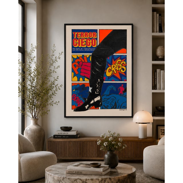 1973 Terror Ciego Pop Art Movie Poster Cuban Icaic Silkscreen by Luis Vega For Sale In Los Angeles - Image 6 of 6