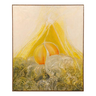 Mount Fuji at Sunset, Mid-20th Century, Oil Painting For Sale
