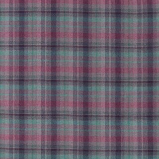 Sanderson Samphrey Check Fabric in Fig/Teal For Sale