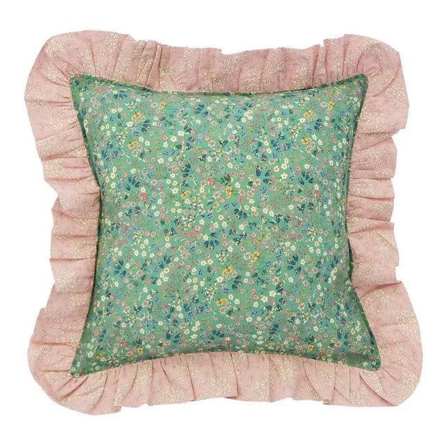 Ruffle Cushion Made With Liberty Fabric Donna Leigh & Capel For Sale - Image 4 of 4