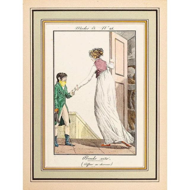 Prends Vite is an original watercolored etching realized in the first quarter of the 19th century by the French artist...