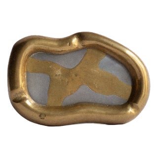 Organic Brass Vide-Poche by David Marshall, 1980s For Sale