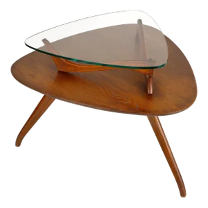 Mid 20th Century Vintage Mid Century Two Tier Vladimir Kagan Style Side Table