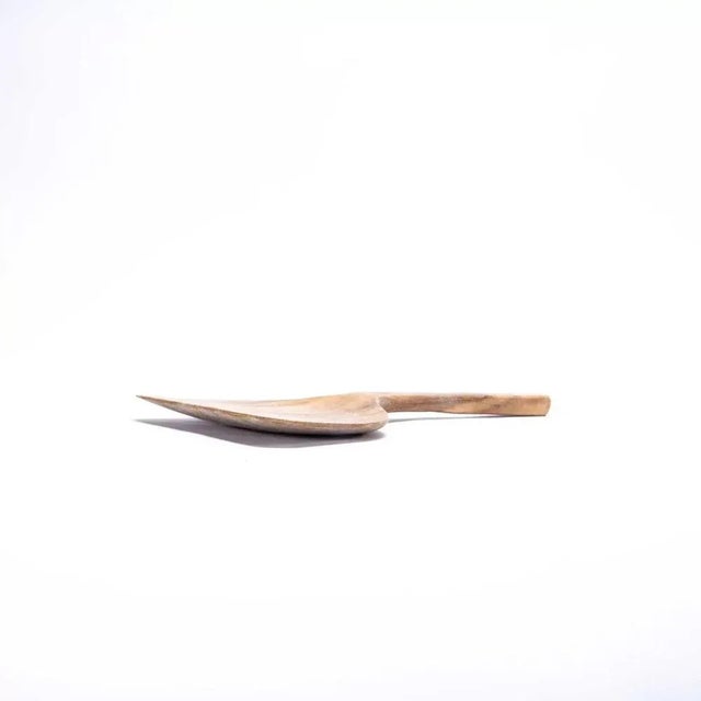Wood Hand Carved Indonesian Salad Servers, Set of 2 For Sale - Image 7 of 9