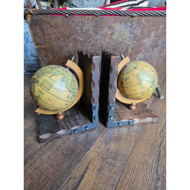 Pair of Vintage Globe Bookends For Sale - Image 9 of 9