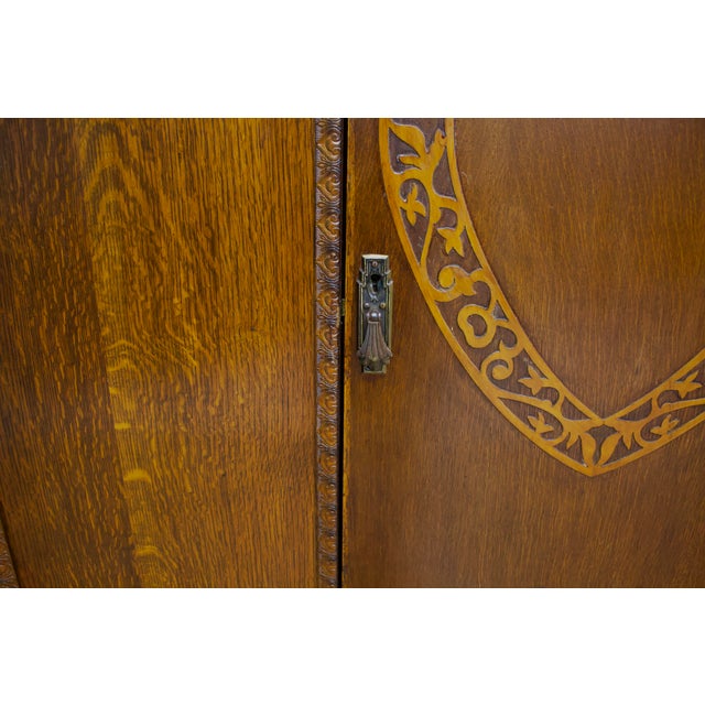 Art Deco Oak Wardrobe, 1930s For Sale - Image 6 of 7