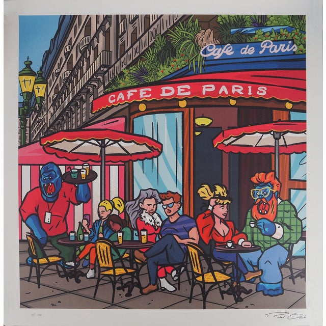 Richard Orlinski, Café de Paris, Lithograph For Sale