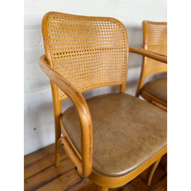 Wood Mid 20th Century Set of 3 Bentwood Thonet 811 Prague-Style Armchairs - Made in Poland For Sale - Image 7 of 10