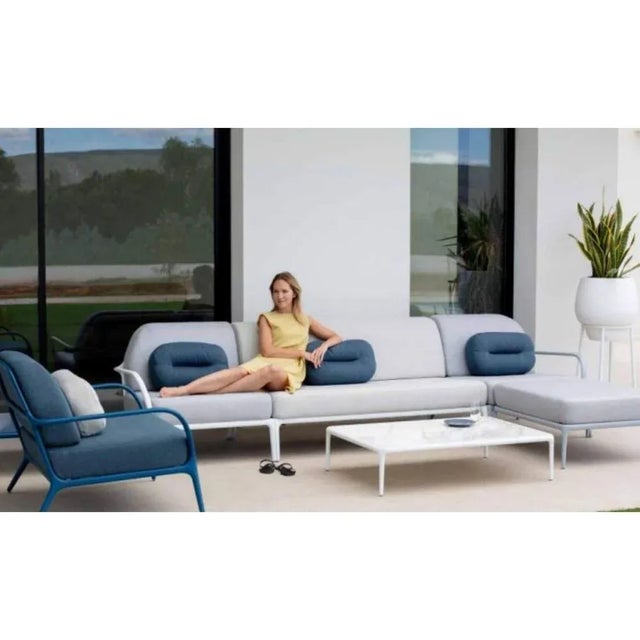 Contemporary Xaloc Salmon Glass Top Table 140 by Mowee For Sale - Image 3 of 10