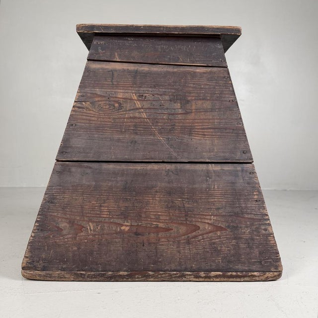 Wood Antique Japanese Wooden Step Stool, 1890s For Sale - Image 7 of 10