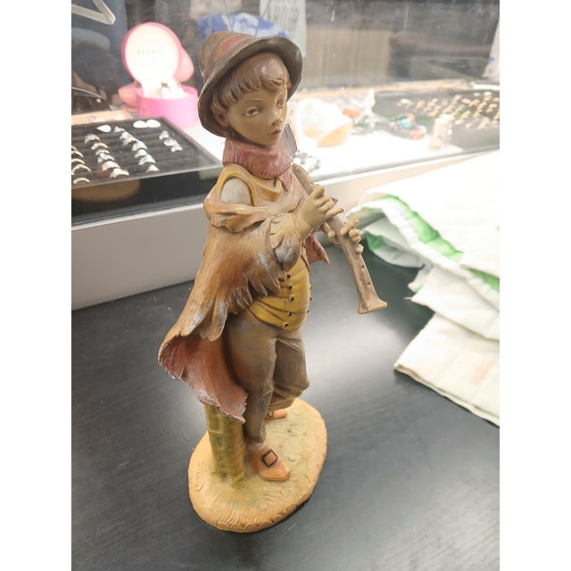 Vintage Fontanini 1983 flute player nativity figurine