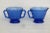 Hazel-Atlas Hazel Atlas Cobalt Blue Creamer and Sugar Bowl Set 4180b For Sale - Image 4 of 11