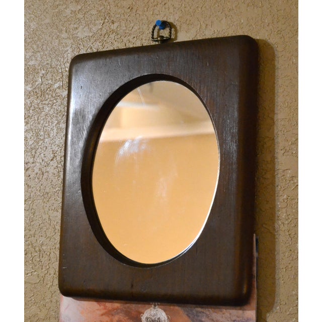 1976 Walnut Wood Belart Inc. Masterpiece Collection Hallway Wall Mirror Mid-Century Modern For Sale - Image 13 of 14