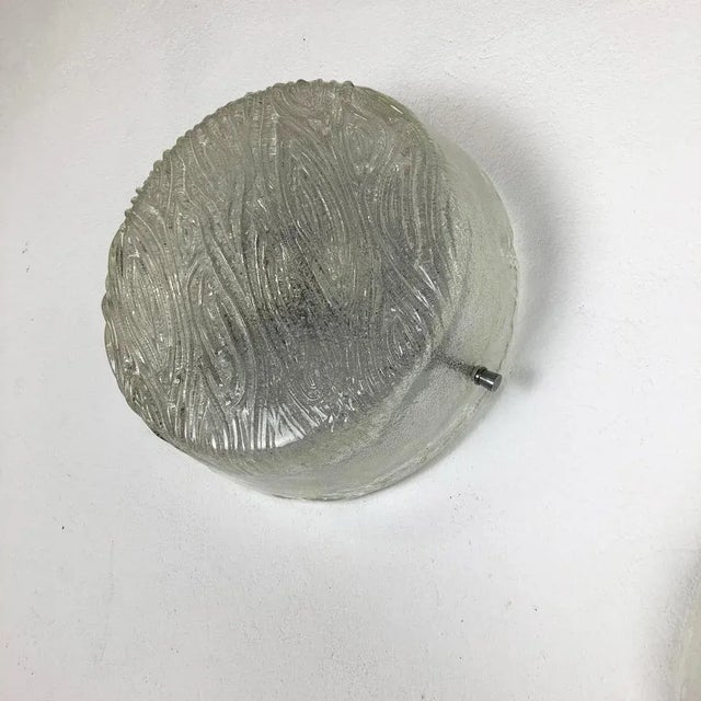 Ice Glass Sconces in the style of Kalmar, Germany, 1970s, Set of 2 For Sale - Image 8 of 18
