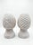Coastal Pair of Vintage White-Washed Terracotta Pinecone Finials For Sale - Image 3 of 12
