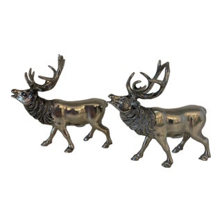 Pewter Moose Salt and Pepper Shakers For Sale