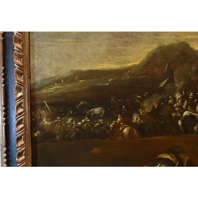 Francesco Graziani / Ciccio Napoletano, Battle with Knights, 1690, Oil on Canvas, Framed For Sale - Image 11 of 16