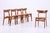 Original set of 5 dining chairs by Schiønning & Elgaard from Denmark. The organically shaped backrest, the beautiful teak...
