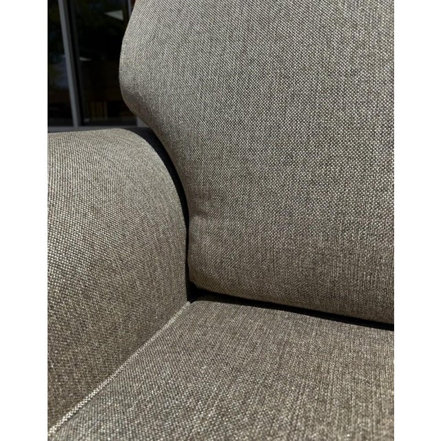 Hickory-Fry Light Brown Upholstered Sofa For Sale - Image 10 of 16