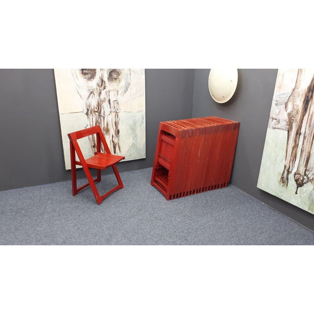 Wood Vintage Folding Chair by Aldo Jacober for Alberto Bazzani, 1960s For Sale - Image 7 of 9