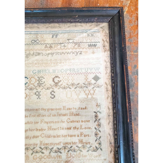 19th Century English Georgian Needlework Sampler Dated 1808 For Sale - Image 4 of 16