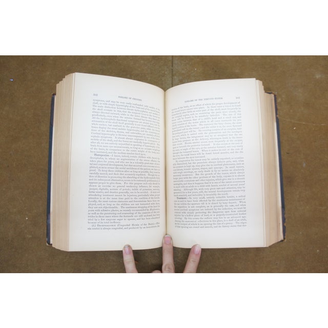 Antique 1890 Diseases of Children Alfred Vogel Appletons Medical Library Leather For Sale - Image 12 of 12