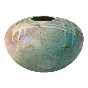 Vintage Raku Fired Vessel by Tony Evans Designs