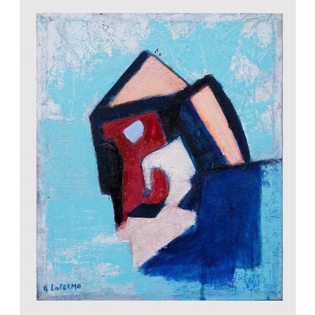 Giorgio Lo Fermo, Geometrical Face, Original Oil on Canvas, 2018 For Sale - Image 4 of 4