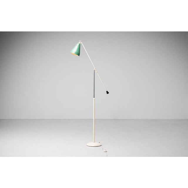 Model 6322 Floor Lamp attributed to Wim Rietveld for Gispen, Netherlands, 1955 For Sale - Image 12 of 18