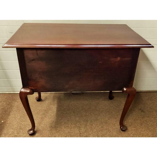 Mid 20th Century Mahogany Bench Made Queen Anne Style Lowboy For Sale - Image 5 of 8
