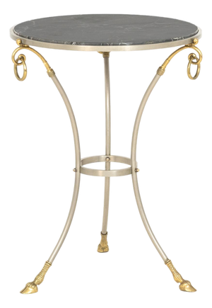 Maison Jansen Style Iron and Brass Gueridon