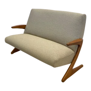 Mid-Century Modern Z Sofa / Settee by Bengt Ruda, Boucle, Swedish, 1960's