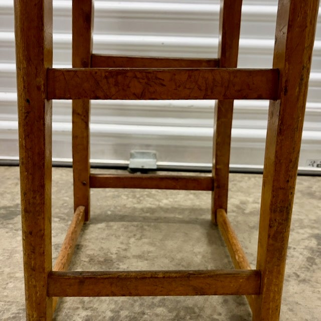 Auburn Vintage Wooden Stool For Sale - Image 8 of 8