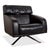 Leather Executive Armchair in Black Metal with Swivel by Rolf Benz For Sale - Image 9 of 9