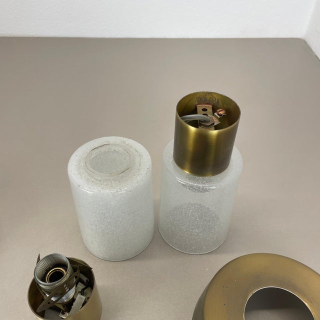 Minimalist Brass and Glass Tube Ceiling Lights, Italy 1970s, Set of 2 For Sale - Image 18 of 18