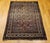 Navy Blue Antique Persian Malayer Rug, Hand-Knotted Wool, Geometric Pattern, 5x7, Blue & Rust-Red For Sale - Image 8 of 15