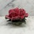 1930s Antique French Pink Porcelain Rose Flower Sculpture With Green Leaves For Sale - Image 5 of 8