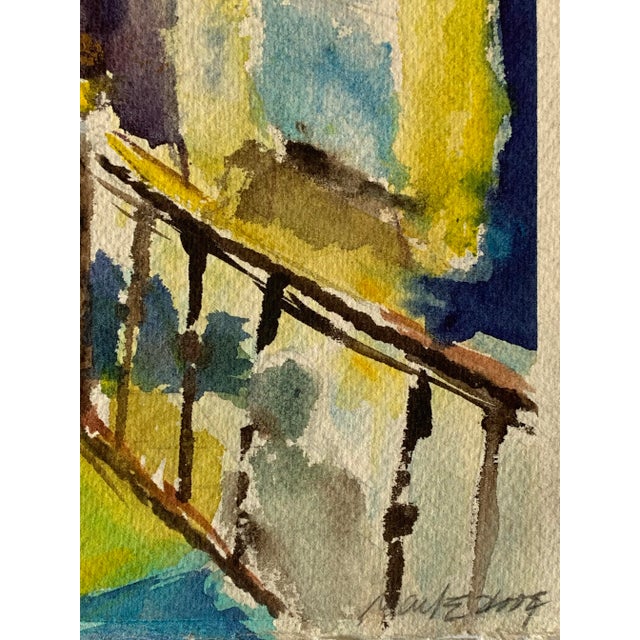 Unidentified signature "Child's Room" c. 2000 Gouache on Arches 15"x11.5" unframed Signed and dated in pencil lower right