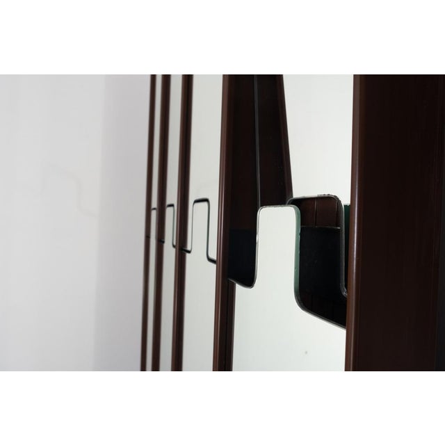 Brown Gronda Mirror by Luciano Bertoncini for Elco, 1970s, Set of 4 For Sale - Image 8 of 9