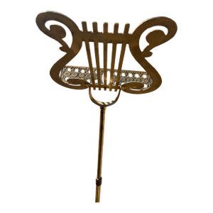 Vintage Brass Lyre Style Brass Music Stand