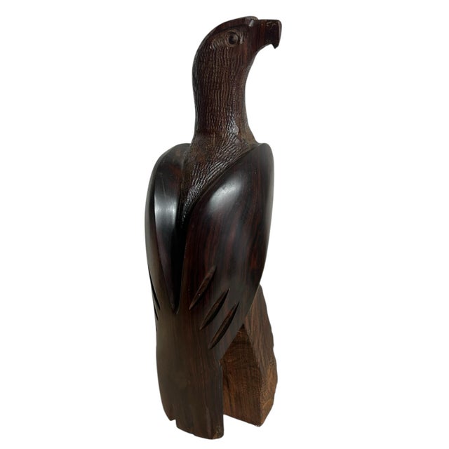 Vintage 1960’s Ironwood Hand Carved Eagle Bird Folk Art For Sale - Image 11 of 11